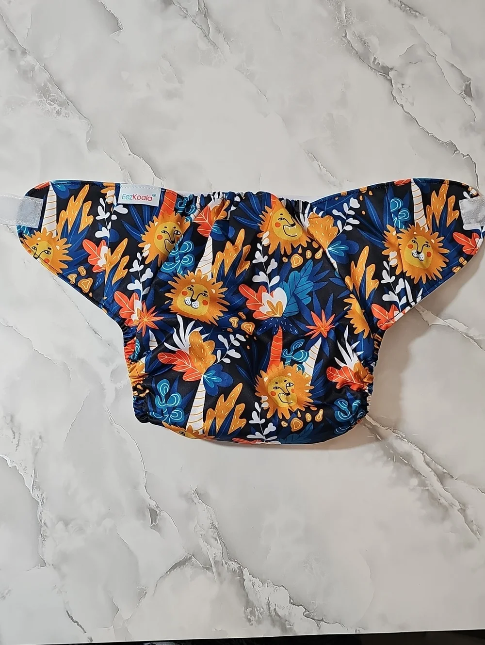 Large Reusable Pocket Cloth Diaper Adjustable Snaps Velcro Closure